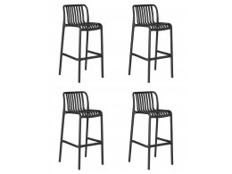 Набор 4 шт Стул барный DOBRIN CHLOE BAR, темно-серый