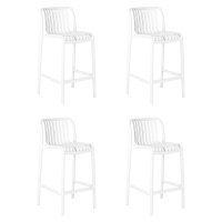 Набор 4 шт Стул полубарный DOBRIN CHLOE, белый
