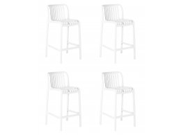 Набор 4 шт Стул полубарный DOBRIN CHLOE, белый
