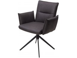 Стул DEAN 360 град.поворот. Темно-серый  экокожа  Maison 99# / Черный, ®DISAUR