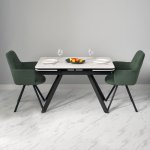 Комплект из 2-х стульев Grant зелёный шенилл на поворотном механизме