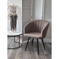 Стул МИШЕЛЬ 360 град. поворот. B5 Капучино, велюр / черный каркас, М-City