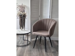 Стул МИШЕЛЬ 360 град. поворот. B5 Капучино, велюр / черный каркас, М-City