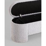 Банкетка Taks с местом для хранения букле светло-серый