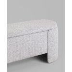 Банкетка Taks с местом для хранения букле светло-серый