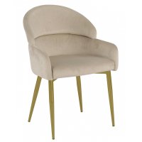 Стул обеденный Берклей D-1202D, бежевый/золото