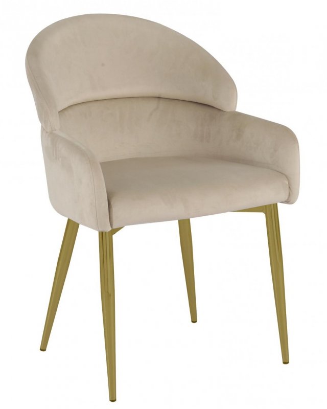 Стул обеденный Берклей D-1202D, бежевый/золото