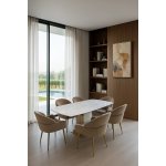 Стул обеденный Берклей D-1202D, бежевый/золото