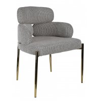 Стул обеденный Романи BS1450-WB, черно-белый/золото