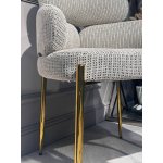 Стул обеденный Романи BS1450-WB, черно-белый/золото