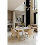 Стол обеденный Камео DT-3001, 120х80х76 см, белый мрамор (Статуарио) Стол обеденный Камео DT-3001, 120х80х76 см, белый мрамор (Статуарио)