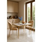 Стол обеденный Камео DT-3001B, 120х80х75 см, белый мрамор (Пандора)