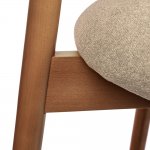 Стул полубарный Lucas 3 латте букле ножки цвета орех