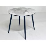 Стол МИЛТОН D89 PANDORA LIGHT  122 BG, керамика / Черный каркас М-City