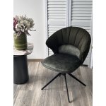 Стул ASTRA 360 град. поворот Зеленый Sonic 77 ткань / 7525-156 велюр / черный каркас, ®DISAUR