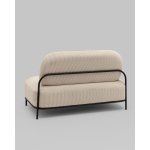 Диван Стоун велюр рельефный молочный