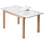 Стол TME-6931 MBH SWEDEN белый мрамор / MILKY WHITE  M-City