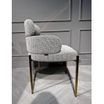 Стул обеденный Романи BS1450-WB, черно-белый/золото