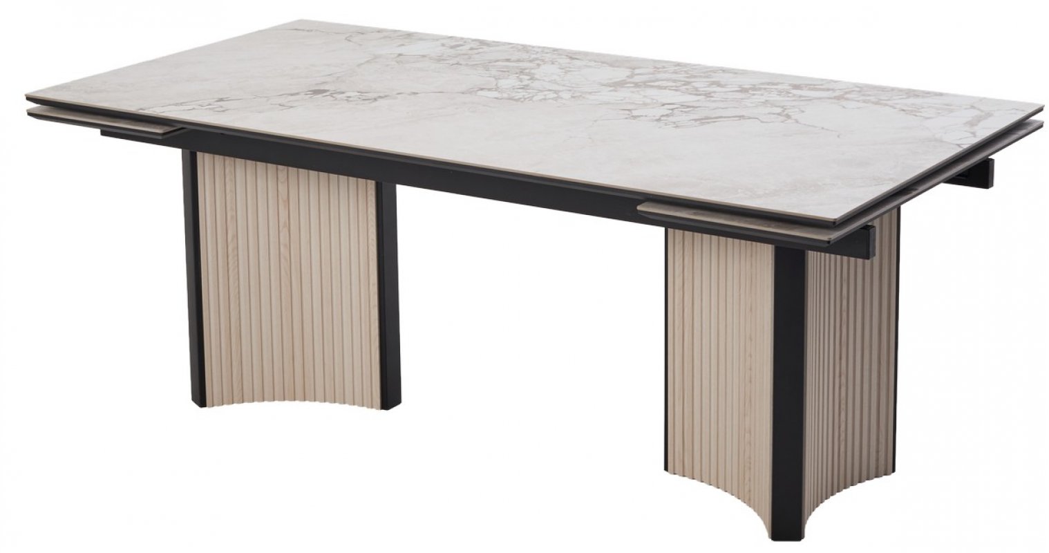 Стол СТРАДИВАРИ 200 GLASTONBURY SAVIA MATT, керамика / Дуб Галиано светлый М-City