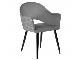 Стул Bruno серый с жаккардом