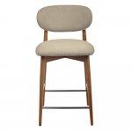 Стул полубарный Lucas 3 латте букле ножки цвета орех