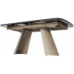 Стол STEFAN 180 GLOSS LUXURY PANDORA керамика, стекло/ каркас латте, ®DISAUR