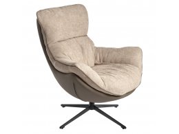 Кресло HUG латте, экокожа, шенилл