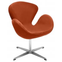 Кресло SWAN STYLE CHAIR терракотовый, искусственная замша Кресло SWAN STYLE CHAIR терракотовый, искусственная замша