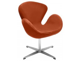 Кресло SWAN STYLE CHAIR терракотовый, искусственная замша Кресло SWAN STYLE CHAIR терракотовый, искусственная замша