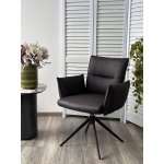 Стул DEAN 360 град.поворот. Темно-серый  экокожа  Maison 99# / Черный, ®DISAUR