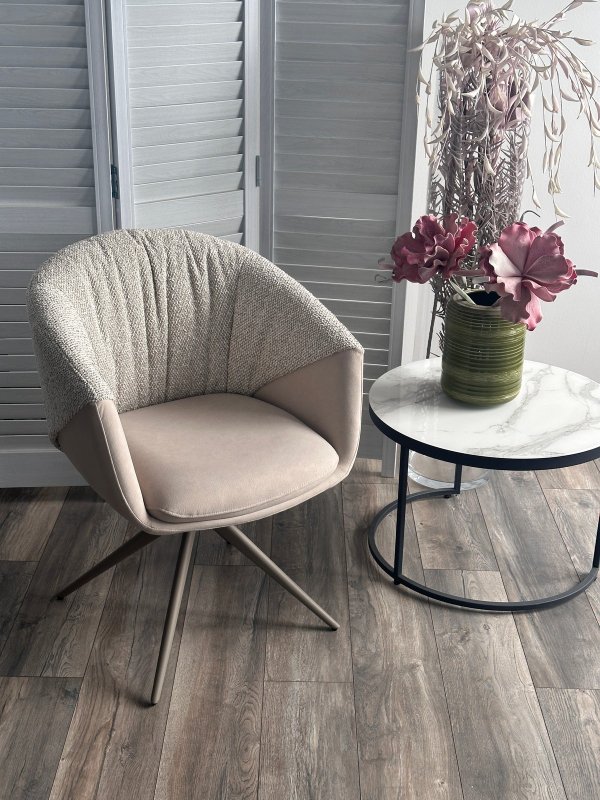 Стул ГИССЕН (GISSEN) 360 град., цвет ЛАТТЕ RIELY-111 / V885-3, ткань / ЛАТТЕ, ®DISAUR