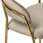 Комплект из 2-х стульев полубарных Turin латте с золотыми ножками