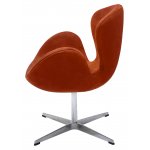 Кресло SWAN STYLE CHAIR терракотовый, искусственная замша