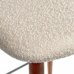 Стул полубарный Lucas латте букле с ножками цвета орех Стул полубарный Lucas латте букле с ножками цвета орех