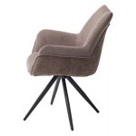 Стул МАРК 360 град., цвет B-05/SIERRA-10 капучино, велюр / черный каркас М-City