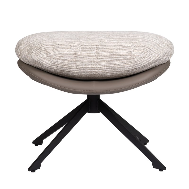 Оттоманка BLISS серый, экокожа, шенилл