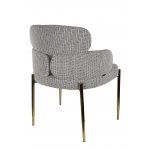 Стул обеденный Романи BS1450-WB, черно-белый/золото