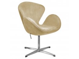 Кресло SWAN STYLE CHAIR карамельный, искусственная замша