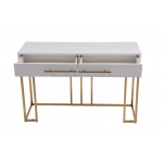 Стол-консоль Альма МС9005-120W, 120х40х78 см, белый глянцевый Стол-консоль Альма МС9005-120W, 120х40х78 см, белый глянцевый