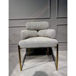 Стул обеденный Романи BS1450-WB, черно-белый/золото