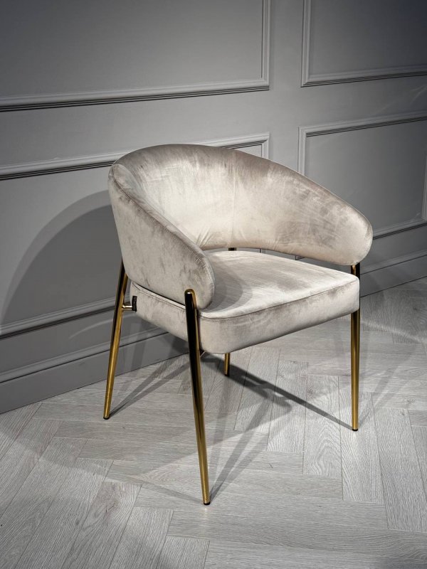 Стул обеденный Стелла ART2959-BG, бежевый/глянцевое золото