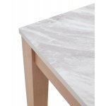 Стол TME-6931 MBH SWEDEN белый мрамор / MILKY WHITE  M-City