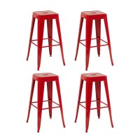 Стул барный TOLIX красный глянцевый KD 4 шт.