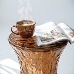 Стул-пуф Stone прозрачный янтарный