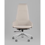 Кресло руководителя TopChairs Soulo светло-серый, коричневый