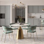 Комплект из 2-х стульев Turin синий, золотые ножки