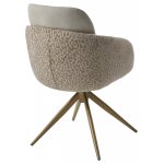 Стул ГРЕЙС (GRACE) 360 град., цвет ЛАТТЕ PENA-110 / HUNTER-120, ткань / ШАМПАНЬ каркас, ®DISAUR