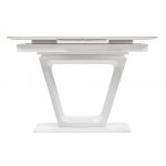 Стол Flame раскладной 116-155x80x76см, керамогранит белый мрамор, белый Стол Flame раскладной 116-155x80x76см, керамогранит белый мрамор, белый