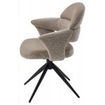 Стул ЖЕНЕВА (GENEVA) 360 град, цвет БЕЖЕВЫЙ VEGA-11 / MIAMI-160, ткань / ЧЕРНЫЙ каркас, ®DISAUR Стул ЖЕНЕВА (GENEVA) 360 град, цвет БЕЖЕВЫЙ VEGA-11 / MIAMI-160, ткань / ЧЕРНЫЙ каркас, ®DISAUR