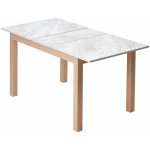 Стол TME-6931 MBH SWEDEN белый мрамор / MILKY WHITE  M-City